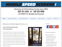 Tablet Screenshot of mobilespeedscreens.com